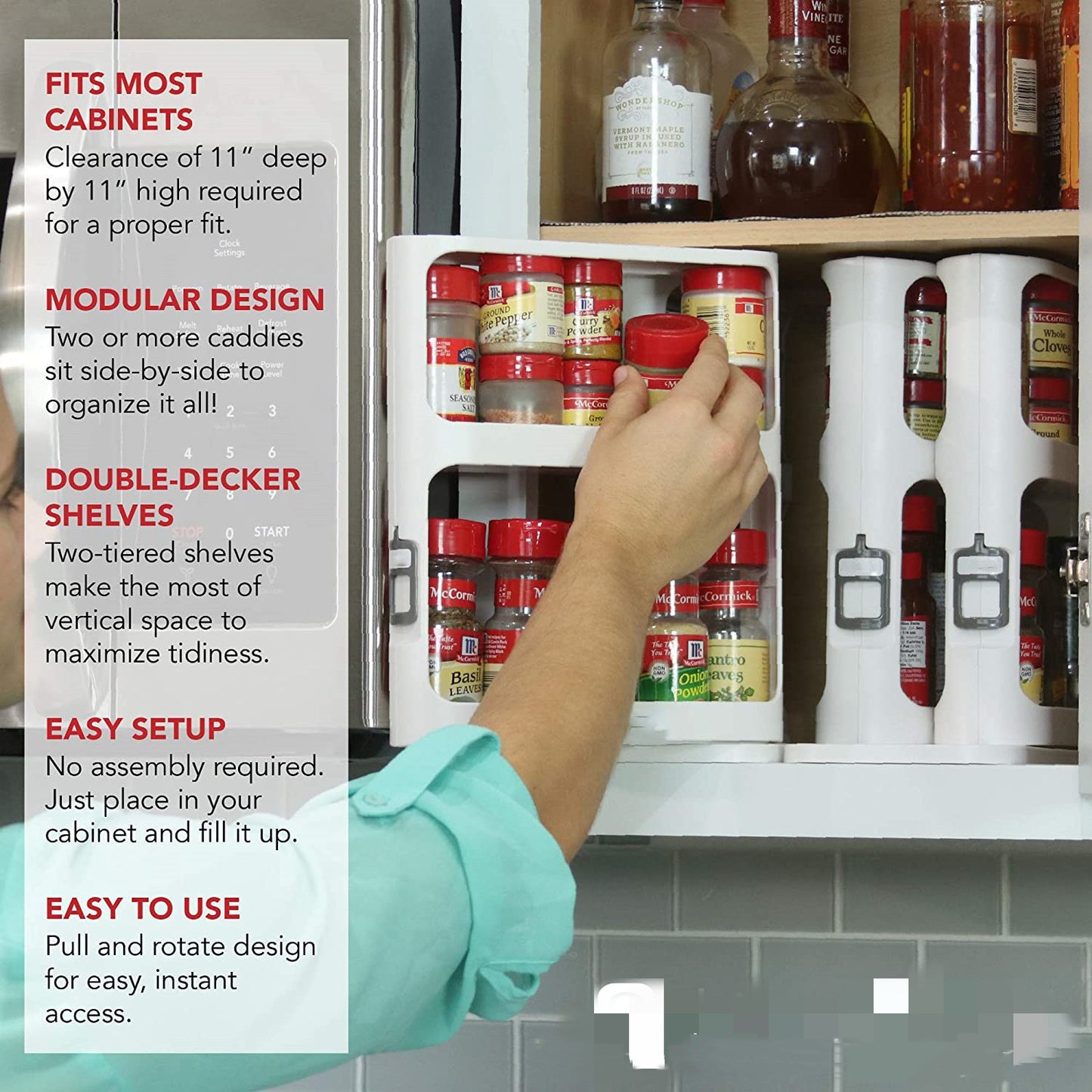 Rotating Double Tier Spice Rack